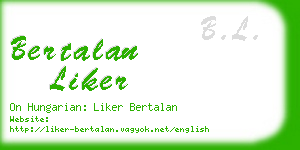 bertalan liker business card